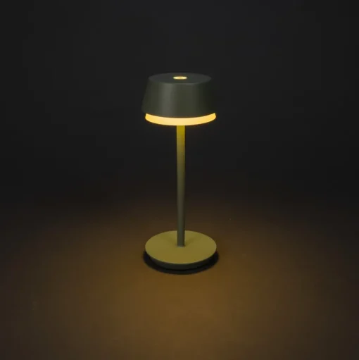 LED tafellamp Lyon, groen/grijs, IP54, dimmer, CCT, RGB
