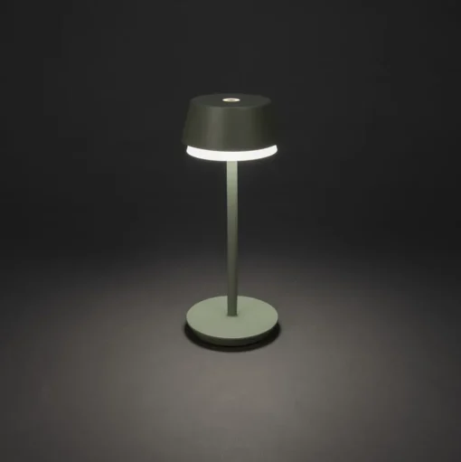 LED tafellamp Lyon, groen/grijs, IP54, dimmer, CCT, RGB
