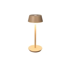 LED tafellamp Lyon, zandkleurig, IP54, dimmer, CCT, RGB