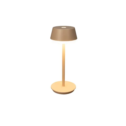 LED tafellamp Lyon, zandkleurig, IP54, dimmer, CCT, RGB