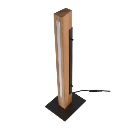 LED tafellamp Madera van eikenhout, dimbaar