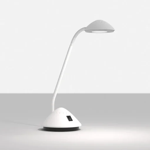 LED tafellamp MAULarc, wit, hoogte 38 cm, flexibel