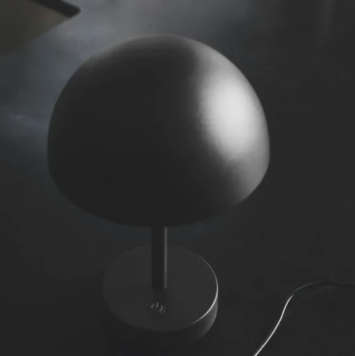 LED tafellamp op accu Ellen To-Go, zwart, aluminium