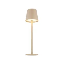 LED tafellamp op accu Vannie, zandkleurig, hoogte 36 cm, IP44
