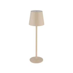 LED tafellamp op accu Vannie, zandkleurig, hoogte 36 cm, IP44