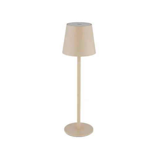 LED tafellamp op accu Vannie, zandkleurig, hoogte 36 cm, IP44