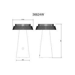 LED tafellamp op zonne-energie 36624, wit, oplaadbare batterij, CCT, IP54,