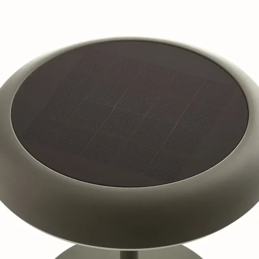 LED tafellamp op zonne-energie Elmer, groen, metaal, IP44