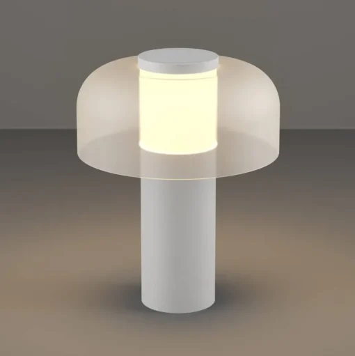 LED tafellamp Ponente, Ø 16 cm, wit, CCT, dimbaar