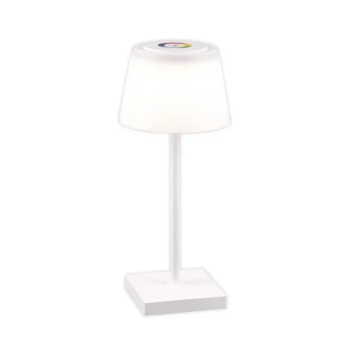 LED tafellamp Sanchez, RGBW en dimmer, wit