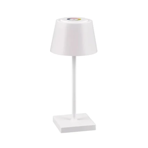 LED tafellamp Sanchez, RGBW en dimmer, wit