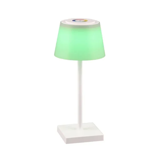 LED tafellamp Sanchez, RGBW en dimmer, wit