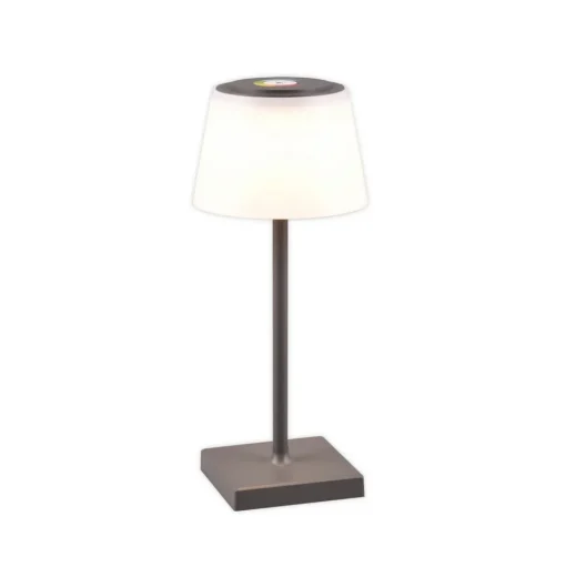 LED tafellamp Sanchez, RGBW en dimmer, antraciet