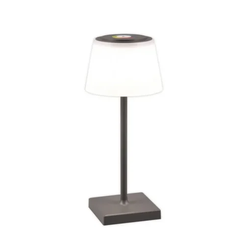 LED tafellamp Sanchez, RGBW en dimmer, antraciet