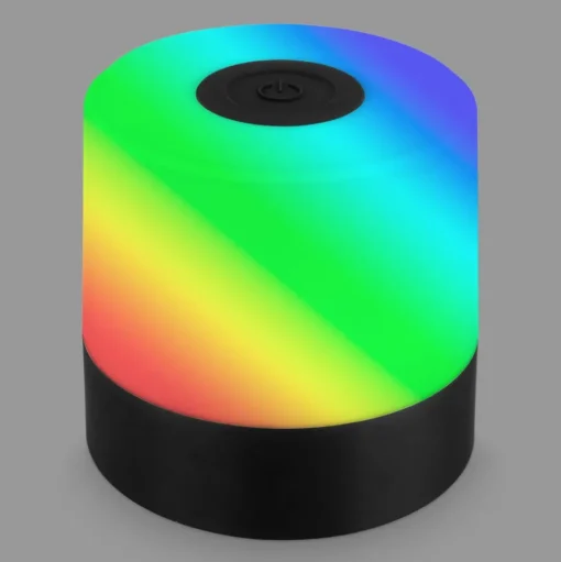 LED tafellamp Smal, zwart, RGBW, kunststof, 7 cm