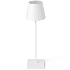 LED tafellamp Toc met USB-lader, IP54, wit