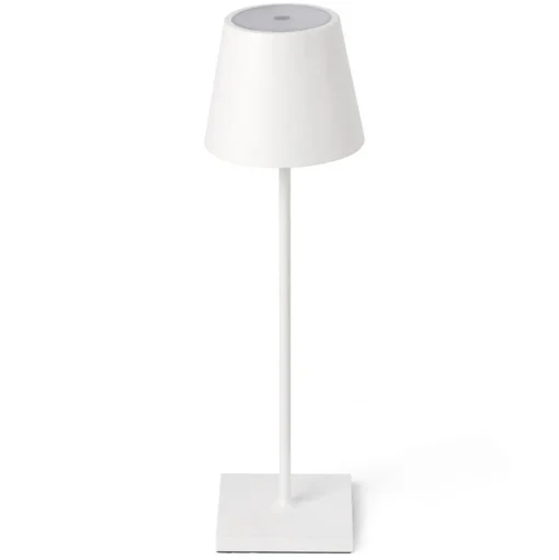 LED tafellamp Toc met USB-lader, IP54, wit