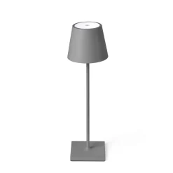 LED tafellamp Toc met USB-lader, IP54, grijs