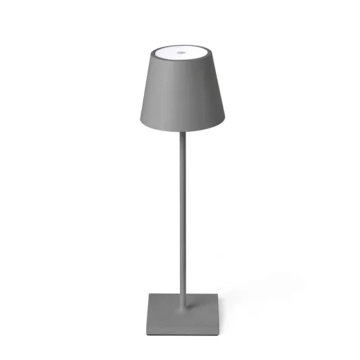 LED tafellamp Toc met USB-lader, IP54, grijs