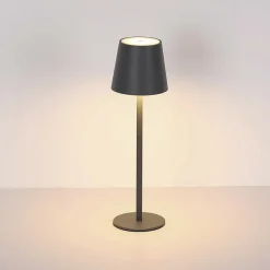 LED tafellamp Vannie, zwart, hoogte 36 cm, IP44