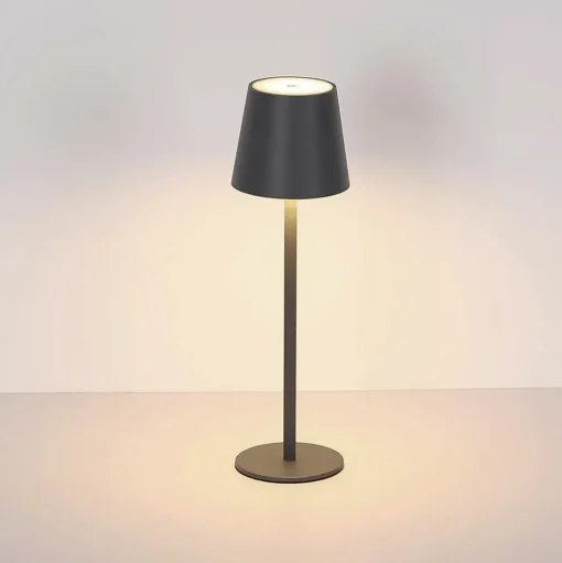 LED tafellamp Vannie, zwart, hoogte 36 cm, IP44