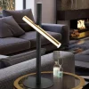 LED tafellamp Varas, zwart/goud, 2-lamps uitvoering