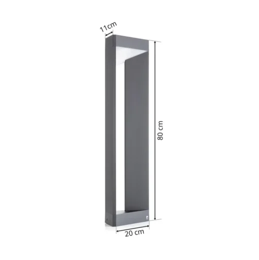 LED tuinpadlamp Nembro IP54 van aluminium