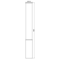 LED tuinpadverlichting Alhena, hoogte 90cm