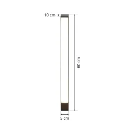 LED tuinpadverlichting Lirka, donkergrijs, metaal, 60 cm