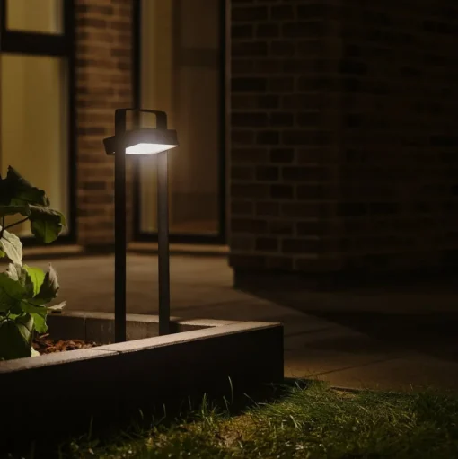 LED tuinpadverlichting Saulio, zwart, aluminium, IP44