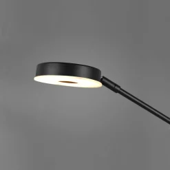 LED uplighter Barrie met leeslampje zwart mat