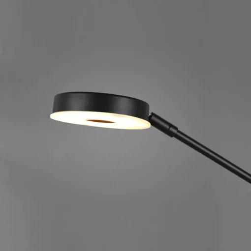 LED uplighter Barrie met leeslampje zwart mat