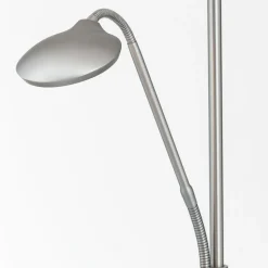 LED uplighter Cobra met leeslamp nikkel