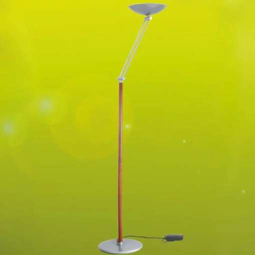 LED uplighter Lib V, in hoogte verstelbaar, zilver