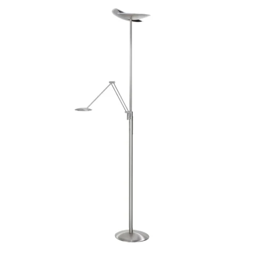 LED uplighter Sapporo, CCT, leesarm, nikkel