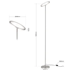 LED uplighter vloerlamp Oscar, dimbaar, kop justeerbaar
