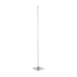 LED vloerlamp Bella, recht, hoekige voet, staal