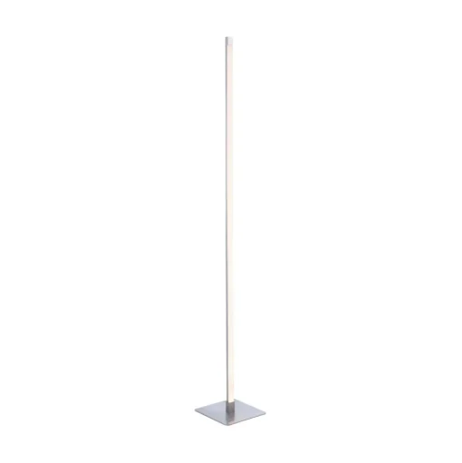 LED vloerlamp Bella, recht, hoekige voet, staal