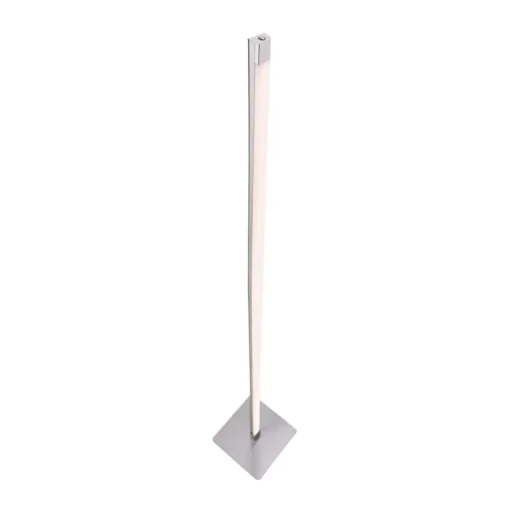 LED vloerlamp Bella, recht, hoekige voet, staal