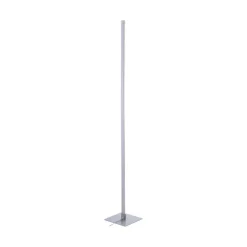 LED vloerlamp Bella, recht, hoekige voet, staal