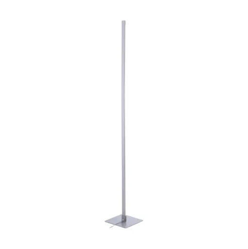 LED vloerlamp Bella, recht, hoekige voet, staal