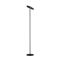 LED vloerlamp Bever, zwart, metaal, CCT, dimbaar, 180 cm