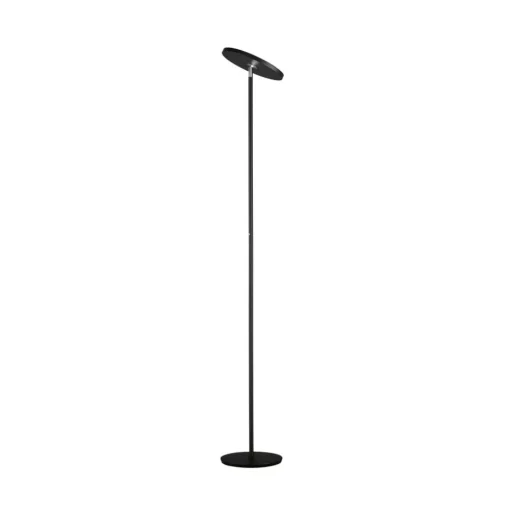 LED vloerlamp Bever, zwart, metaal, CCT, dimbaar, 180 cm