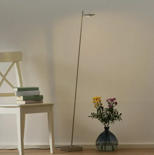 LED vloerlamp Block, 1-lamp, staalkleurig