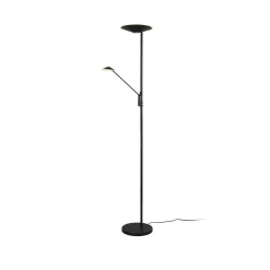 LED vloerlamp Brantford leeslamp zwart mat