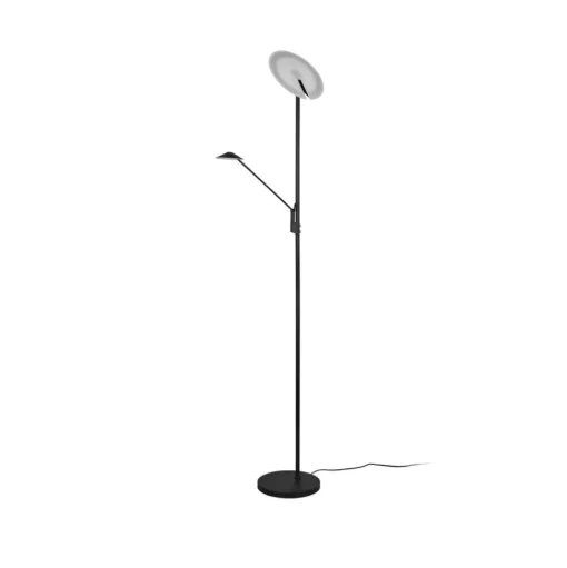 LED vloerlamp Brantford leeslamp zwart mat
