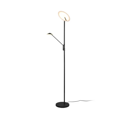 LED vloerlamp Brantford leeslamp zwart mat