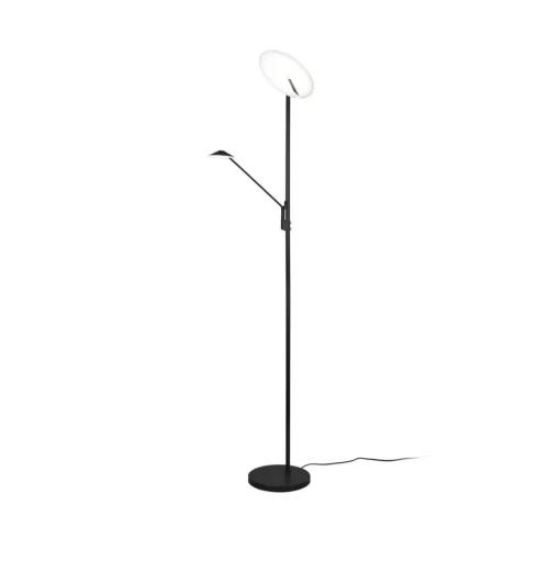LED vloerlamp Brantford leeslamp zwart mat
