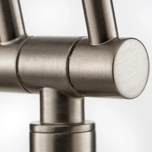 LED vloerlamp Carl, nikkelkleurig, verstelbaar, dimbaar
