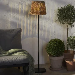 LED vloerlamp Cesta 127cm bruin/zwart kunststof/metaal
